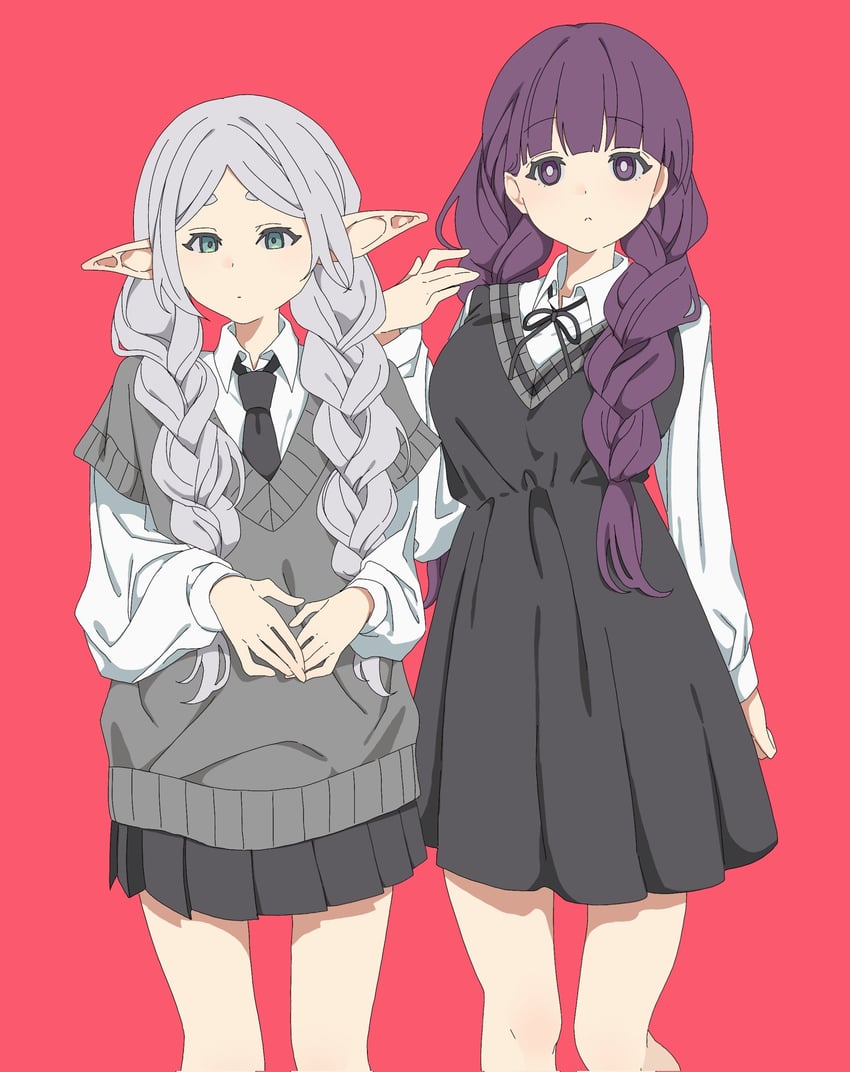 frieren and fern (sousou no frieren) drawn by kayuu_(hikentai0112)