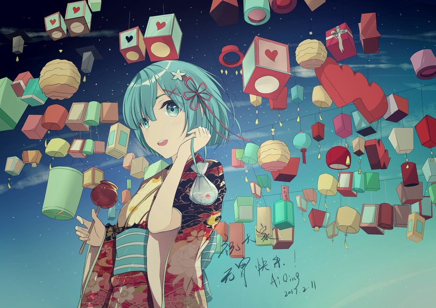 rem (re:zero kara hajimeru isekai seikatsu) drawn by aiqing