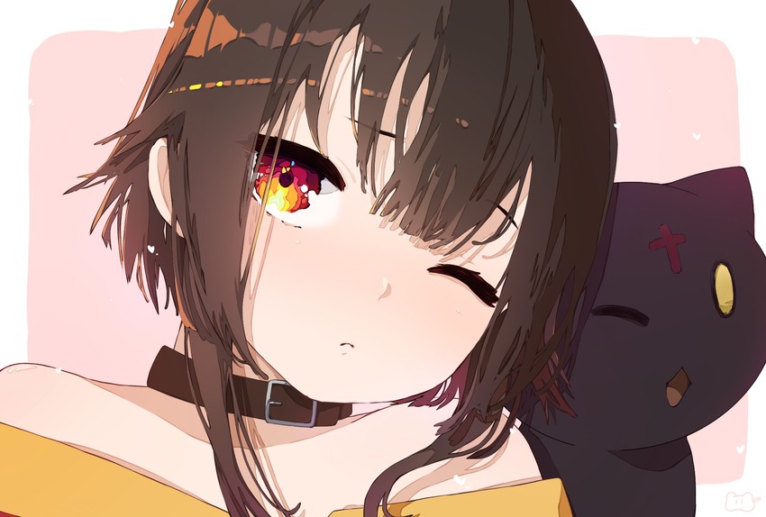 megumin and chomusuke (kono subarashii sekai ni shukufuku wo!) drawn by kumamakupillow