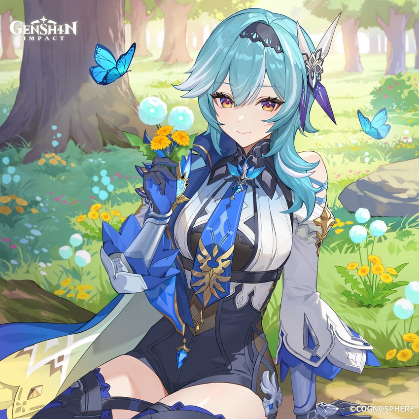 eula (genshin impact) drawn by teffish