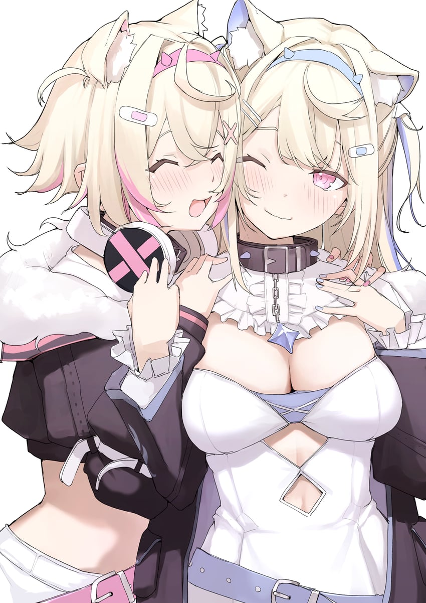 fuwawa abyssgard and mococo abyssgard (hololive and 1 more) drawn by mitsuru_(uramitsuru1206)