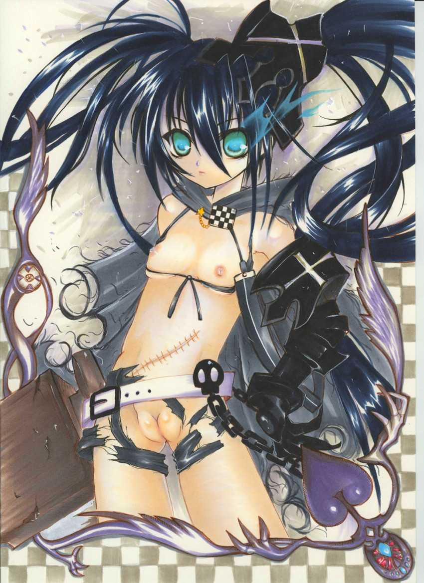 insane black rock shooter (black rock shooter) drawn by mezashi_gohan