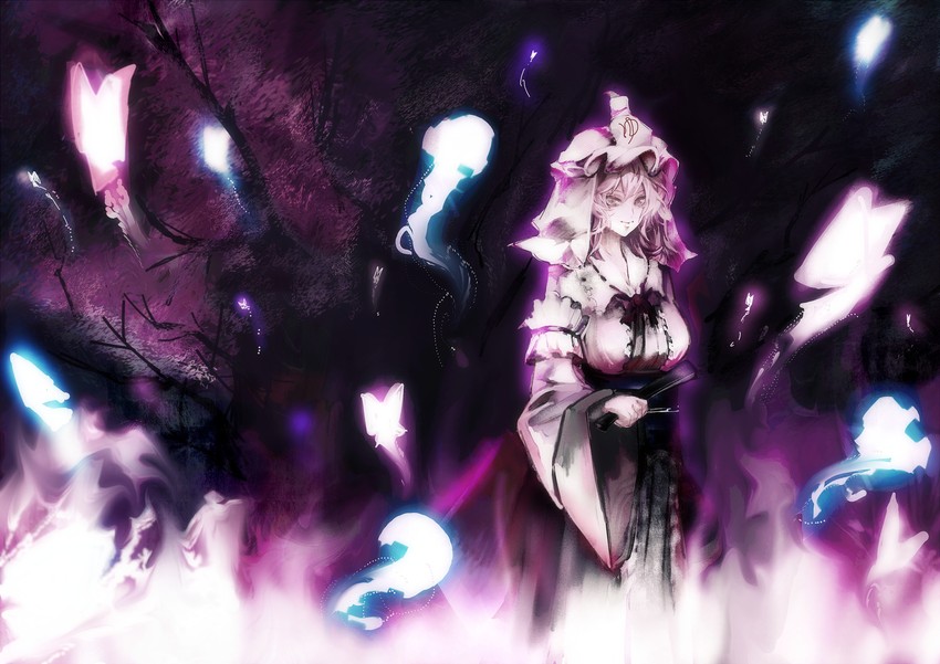 saigyouji yuyuko (touhou) drawn by kotarou_(rakugaki_shirushi)