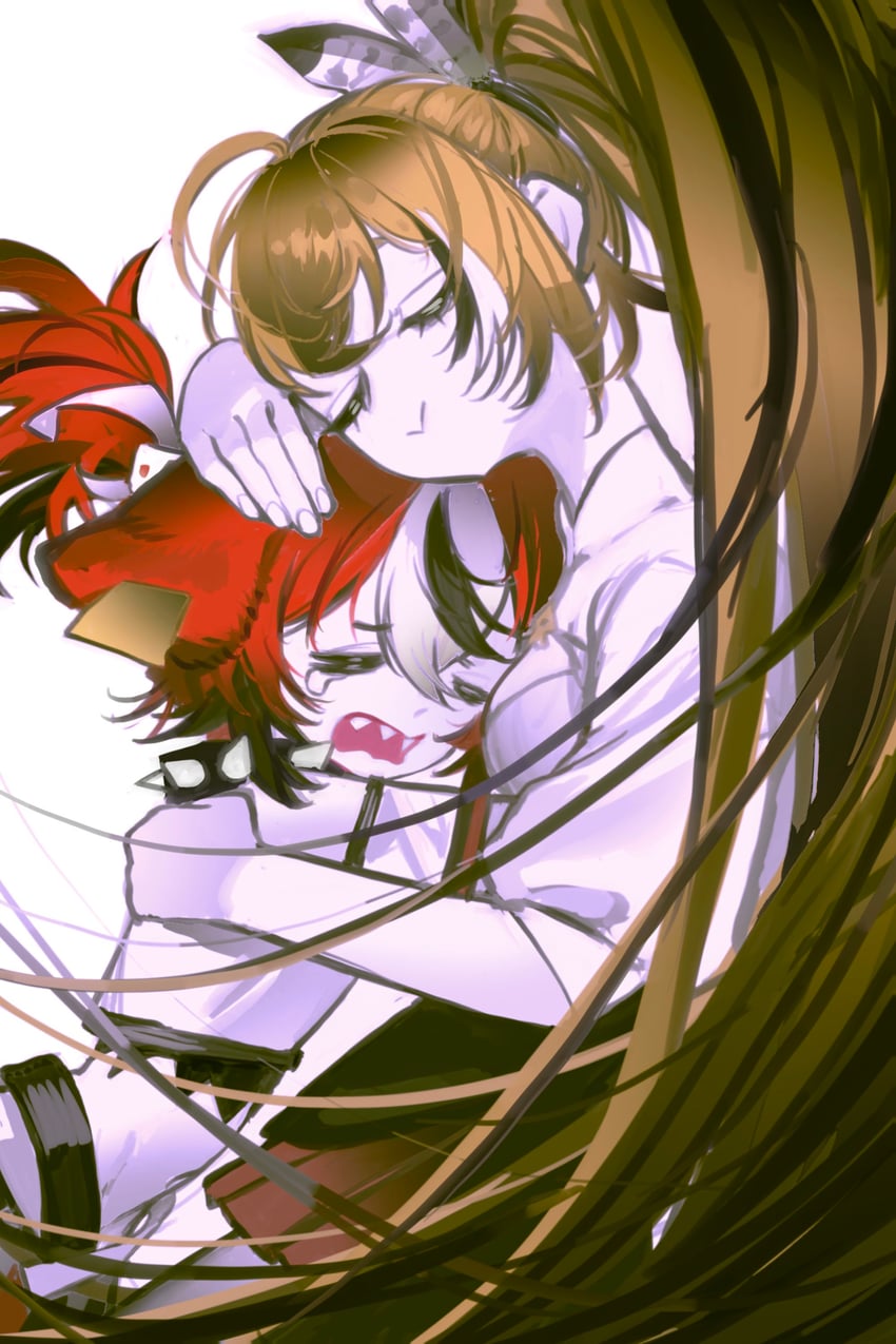 nanashi mumei and hakos baelz (hololive and 1 more) drawn by pungson_mori