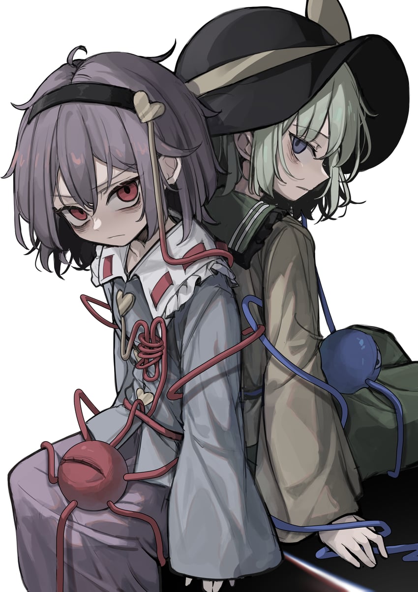 komeiji koishi and komeiji satori (touhou) drawn by hisha_(kan_moko)