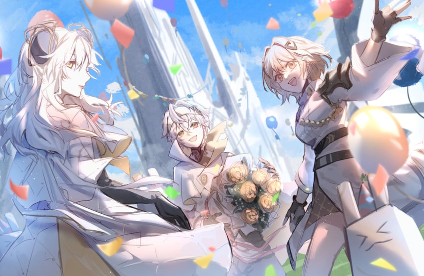 vice, carleen, navigator, and chubb (alchemy stars) drawn by allenerie