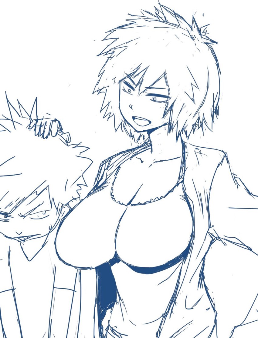 bakugou katsuki and bakugou mitsuki (boku no hero academia) drawn by akatsuki_katsuie