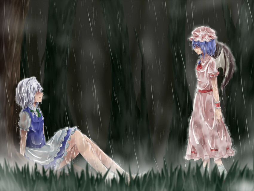 remilia scarlet and izayoi sakuya (touhou and 2 more) drawn by awai_shiro