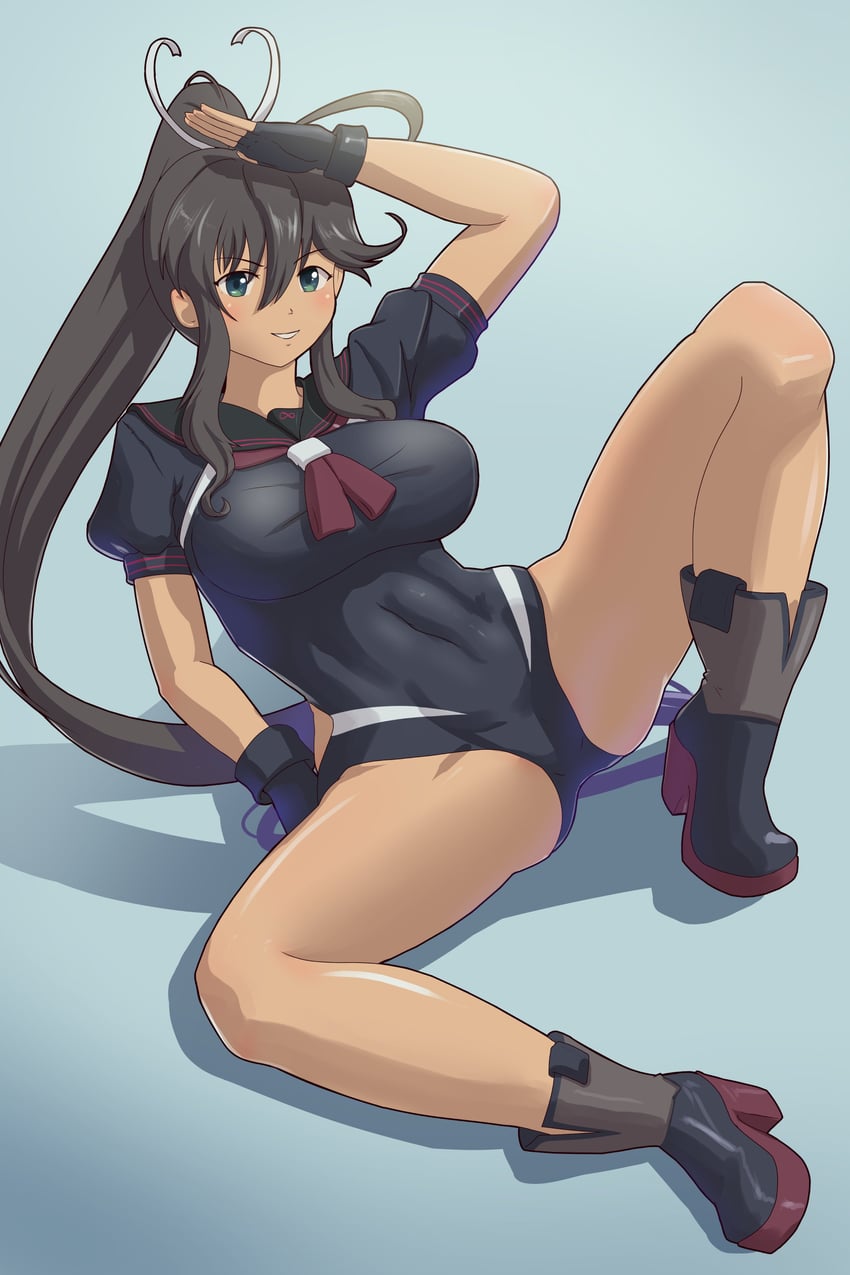 homura (azur lane and 1 more) drawn by luser_go