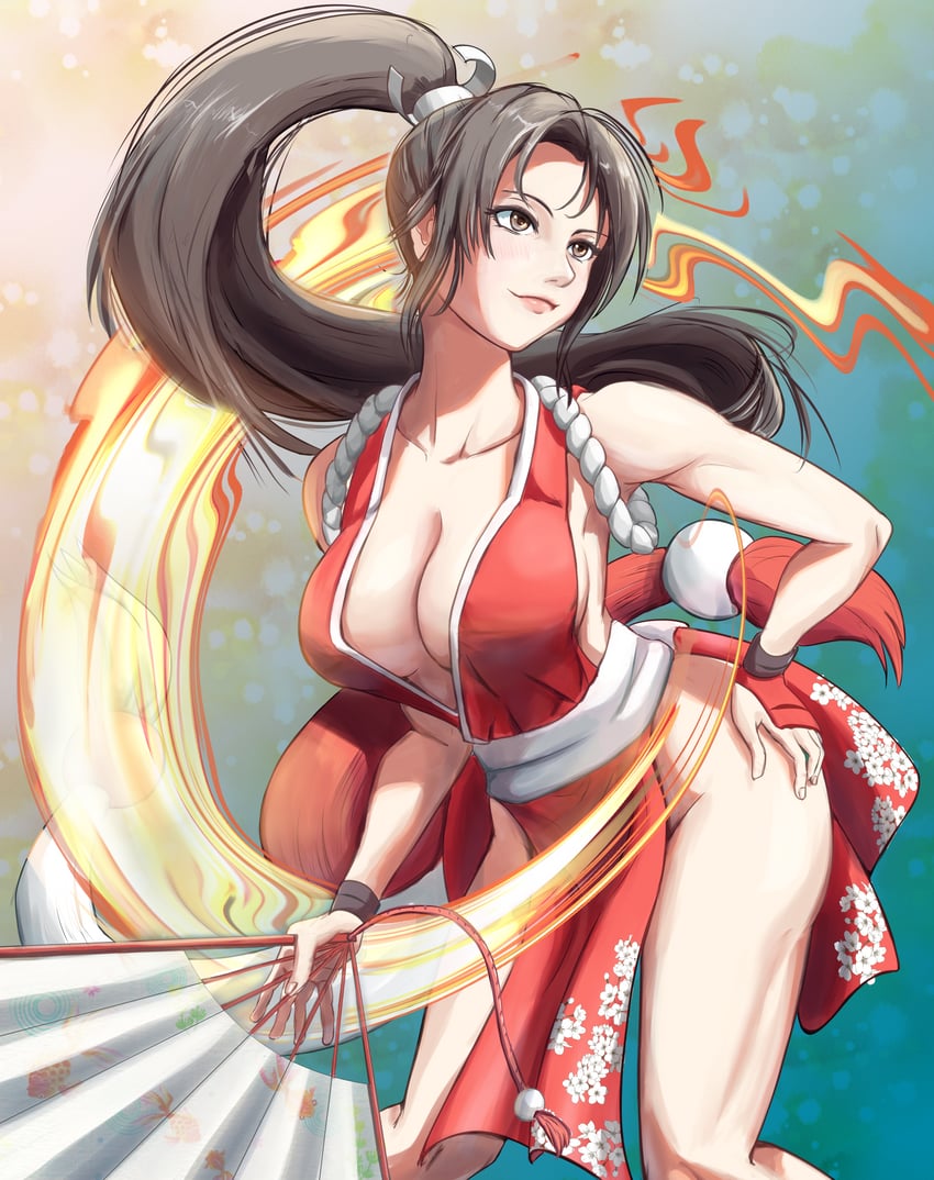 shiranui mai (the king of fighters and 1 more) drawn by hgus5855