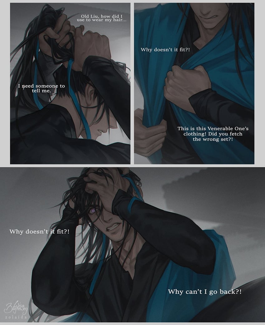 mo ran and taxian-jun (erha he ta de bai mao shizun) drawn by lisa_buijteweg