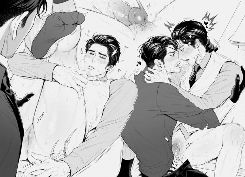 kiryu kazuma and majima goro (ryuu ga gotoku) drawn by kyo_rgg