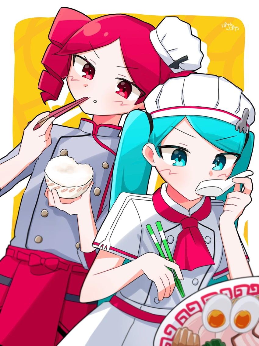hatsune miku and kasane teto (vocaloid and 3 more) drawn by sonoda_payapaya