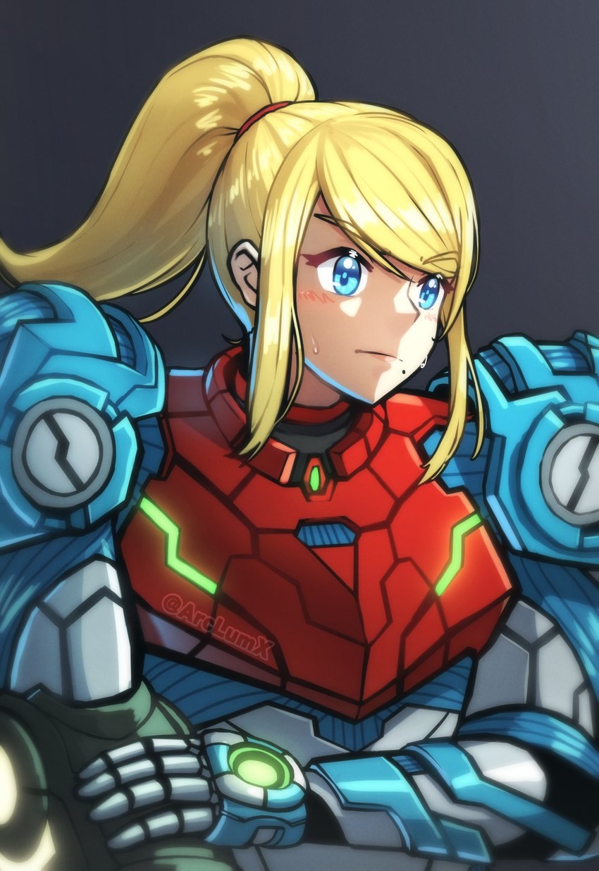 samus aran (metroid and 1 more) drawn by arclumx