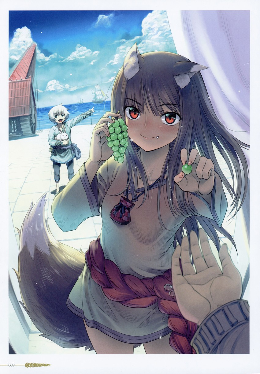 holo, tote col, and hilde schnau (spice and wolf) drawn by koume_keito