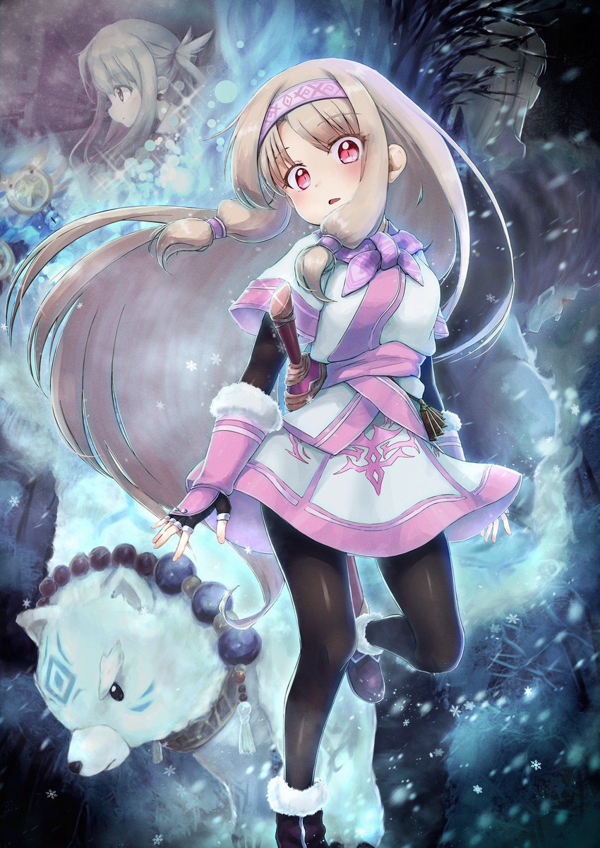 illyasviel von einzbern, prisma illya, magical ruby, heracles, magical sapphire, and 2 more (fate and 3 more) drawn by karu_(ricardo_2628)