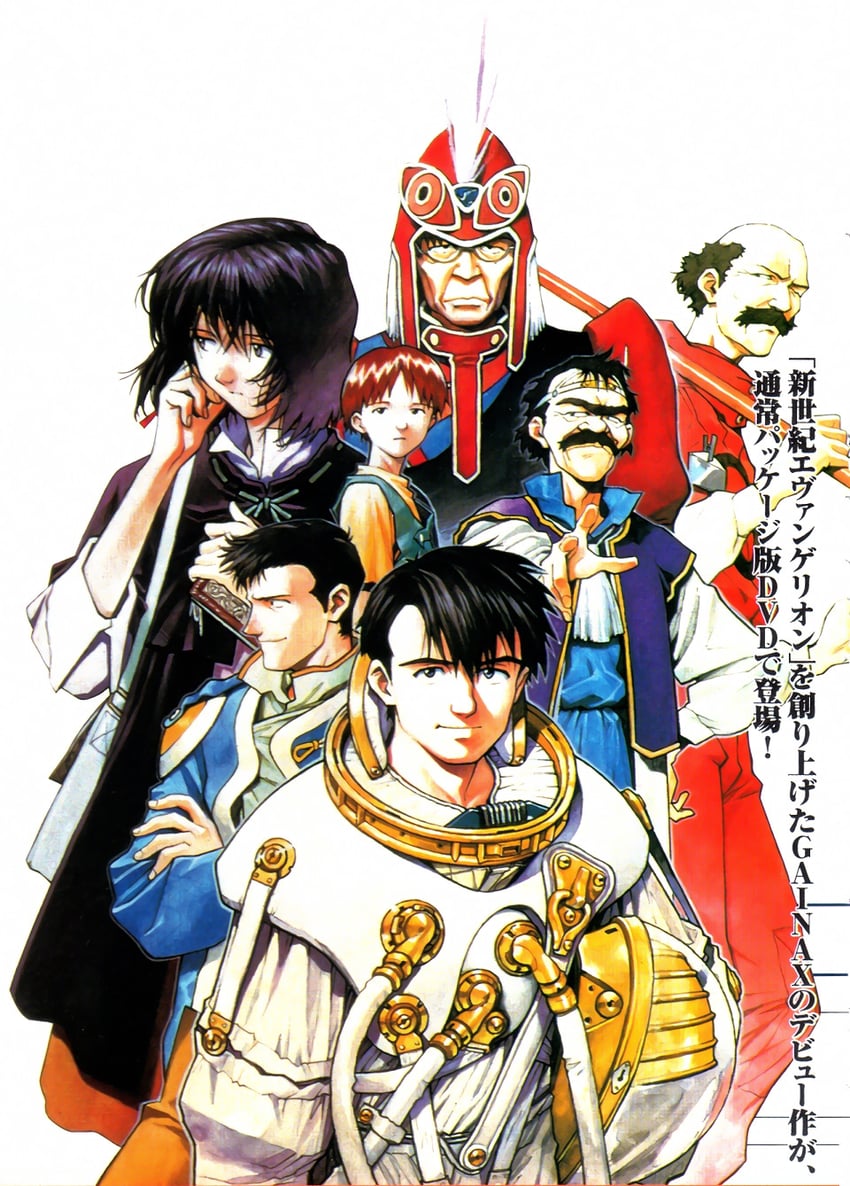 shirotsugh lhadatt, riquinni nonderaiko, marty tohn, general khaidenn, mana nonderaiko, and 2 more (animage and 1 more) drawn by sadamoto_yoshiyuki
