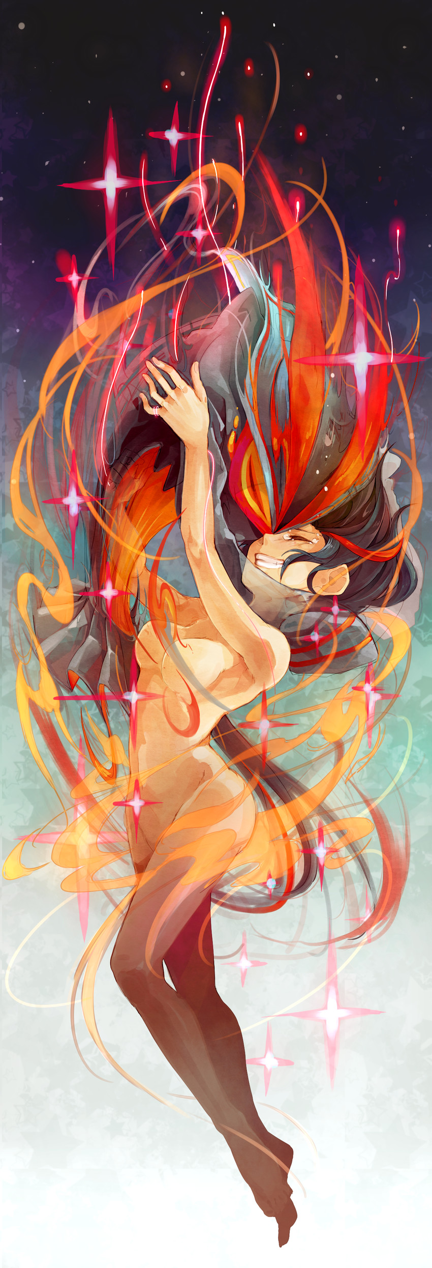 matoi ryuuko and senketsu (kill la kill) drawn by tobikingyo