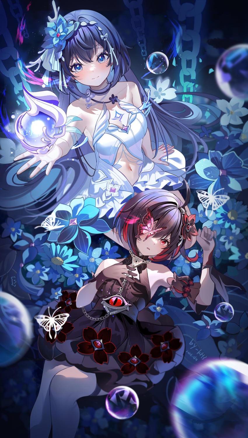 seele vollerei and seele (honkai and 1 more) drawn by miaogujun
