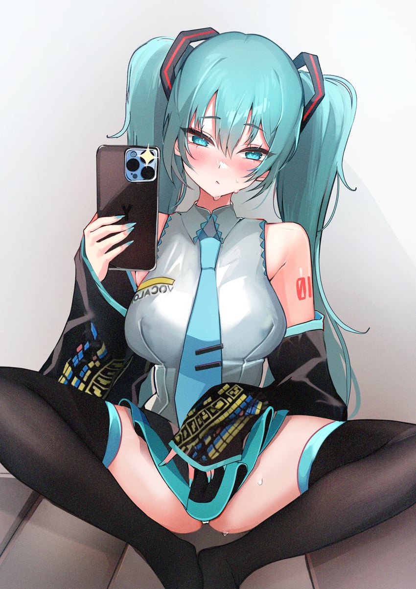 hatsune miku (vocaloid) drawn by niku_(hamuchang)