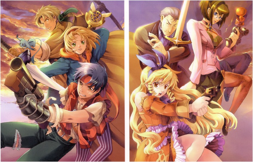 cecilia lynne adelhyde, rody roughnight, jack van burace, jane maxwell, hanpan, and 2 more (wild arms and 1 more) drawn by ooba_wakako