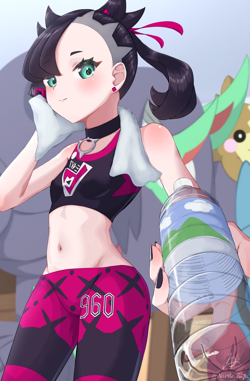 marnie, morpeko, grimmsnarl, and toxicroak (pokemon and 1 more) drawn by narita_fuyu