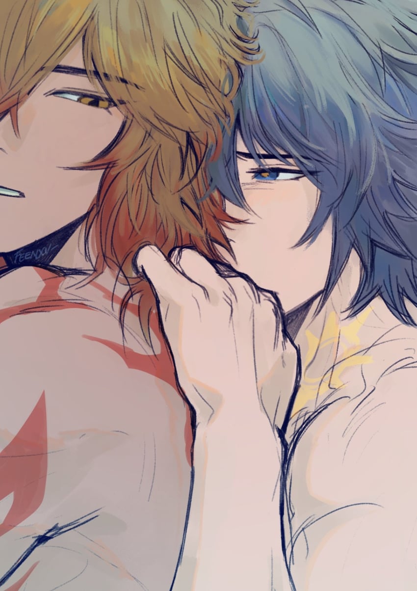phainon and mydei (honkai and 1 more) drawn by feenxu