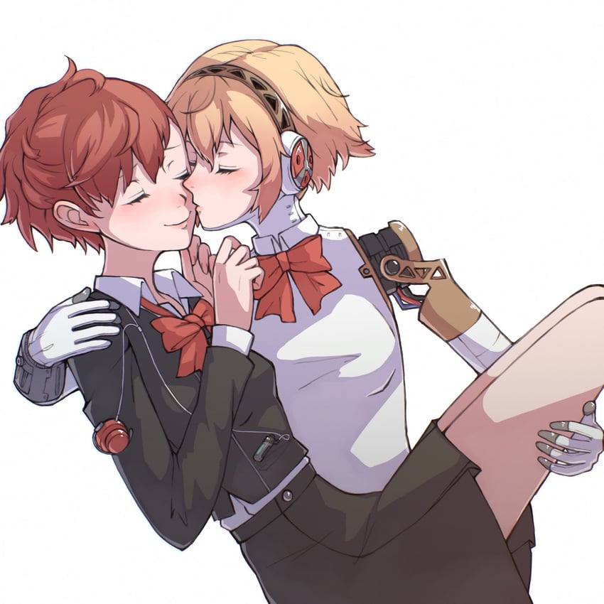aigis and shiomi kotone (persona and 2 more) drawn by tbjj1208