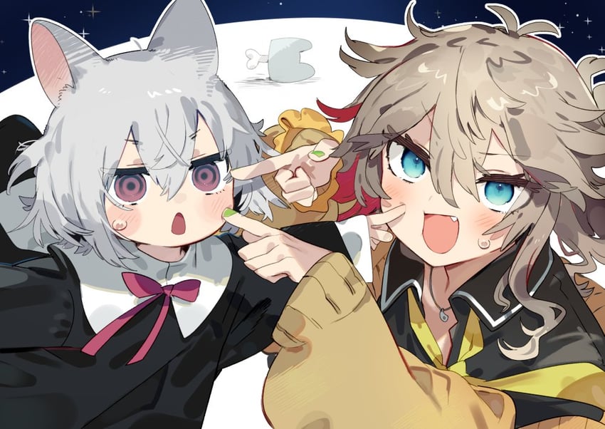 kasukabe tsumugi, white, sayo, and dead body (voicevox and 2 more) drawn by karei