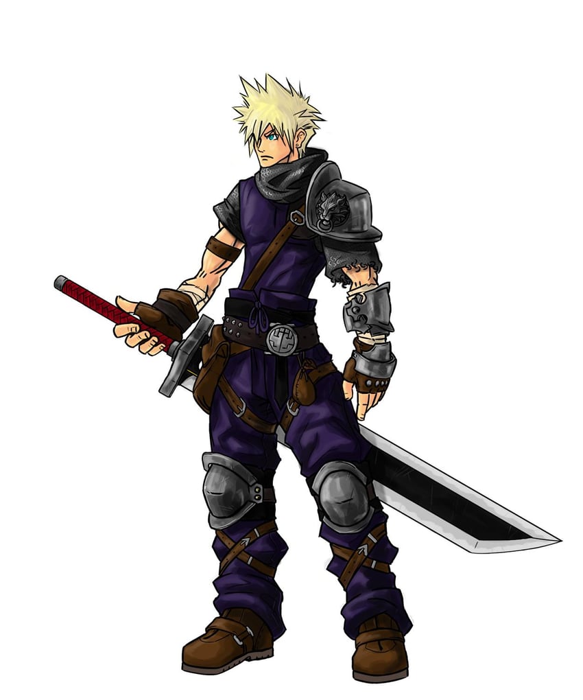 cloud strife (final fantasy and 1 more) drawn by guillem_dauden