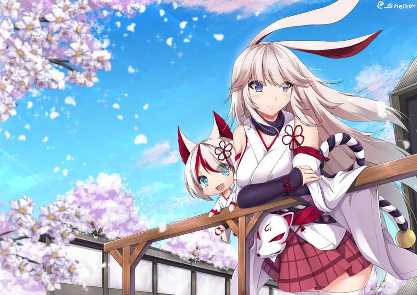 yae sakura, rin, and higokumaru (honkai and 1 more) drawn by sheita