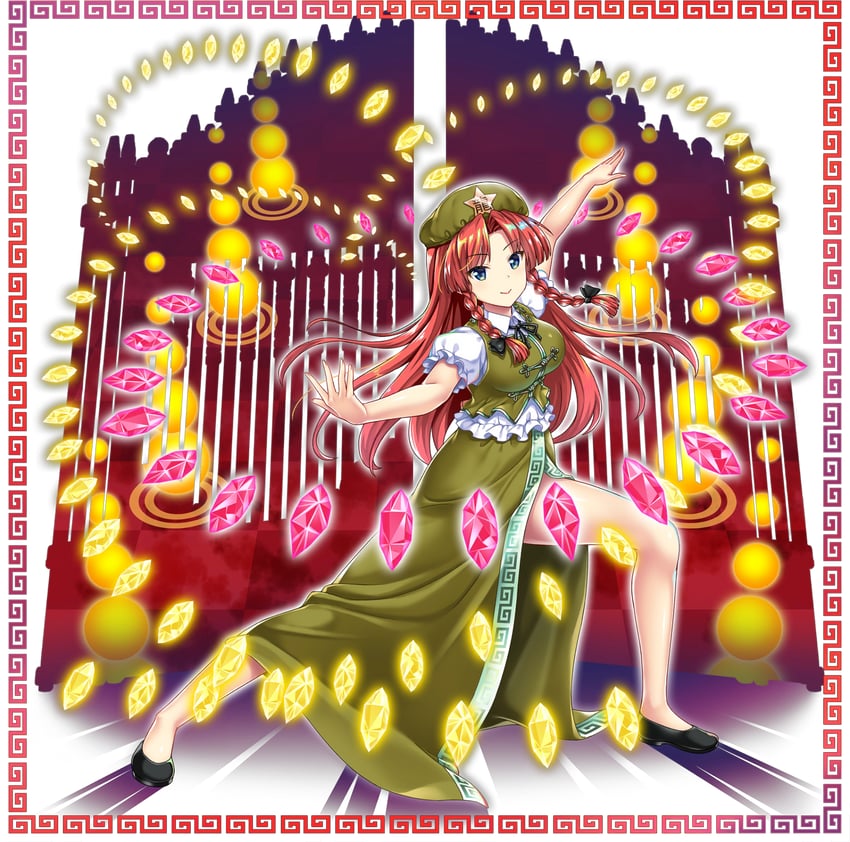hong meiling (touhou and 2 more) drawn by rotte_(1109)