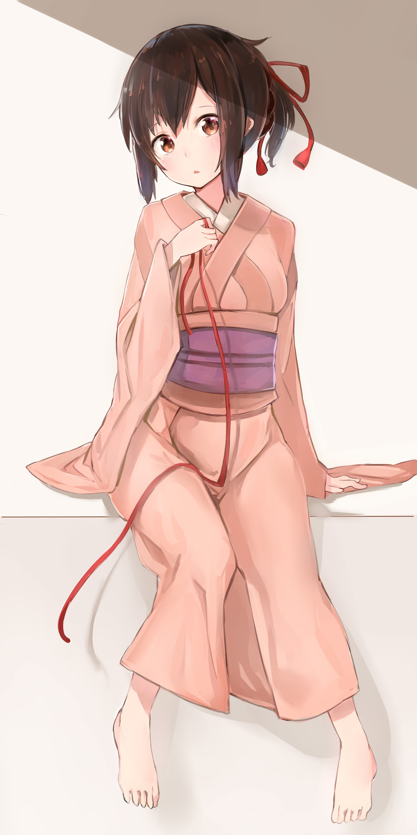 miyamizu mitsuha (kimi no na wa.) drawn by silver_(chenwen)