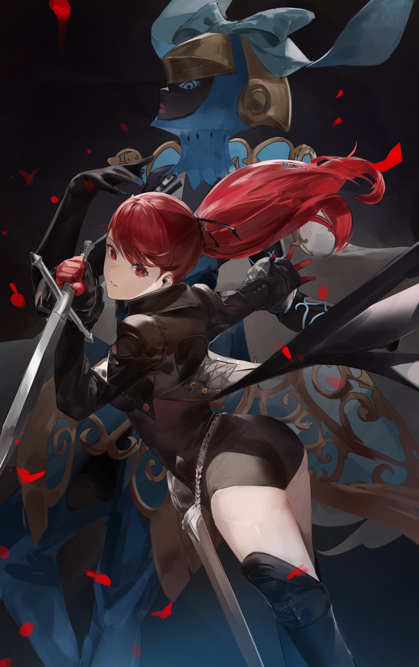 yoshizawa kasumi, violet, and cendrillon (persona and 2 more) drawn by blazpu
