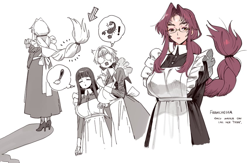 catherine, elizabeth, and franchesca (original) drawn by conto