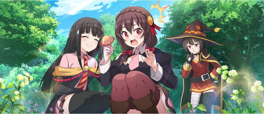 megumin, yunyun, and nerimaki (kono subarashii sekai ni shukufuku wo! and 1 more)