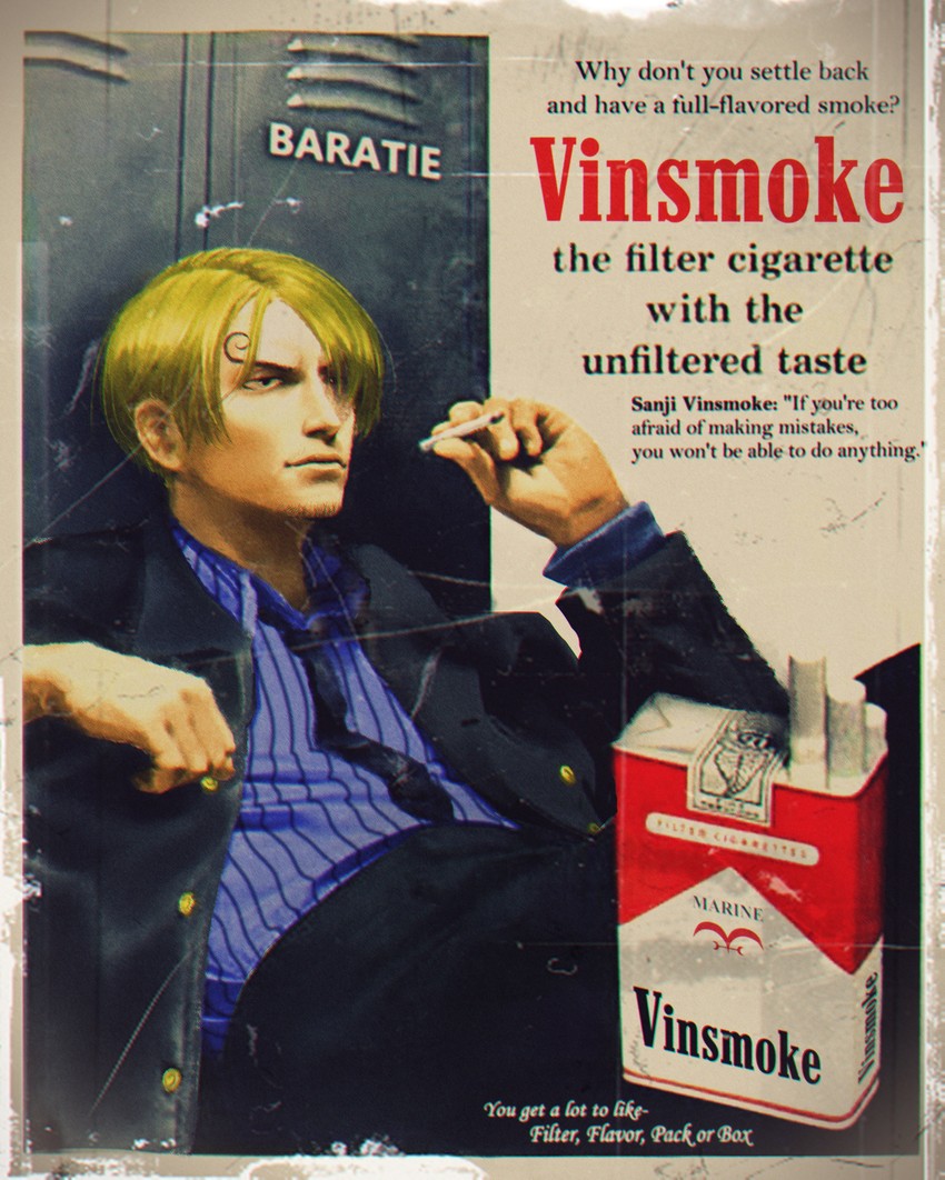 sanji (one piece and 1 more) drawn by vinutun