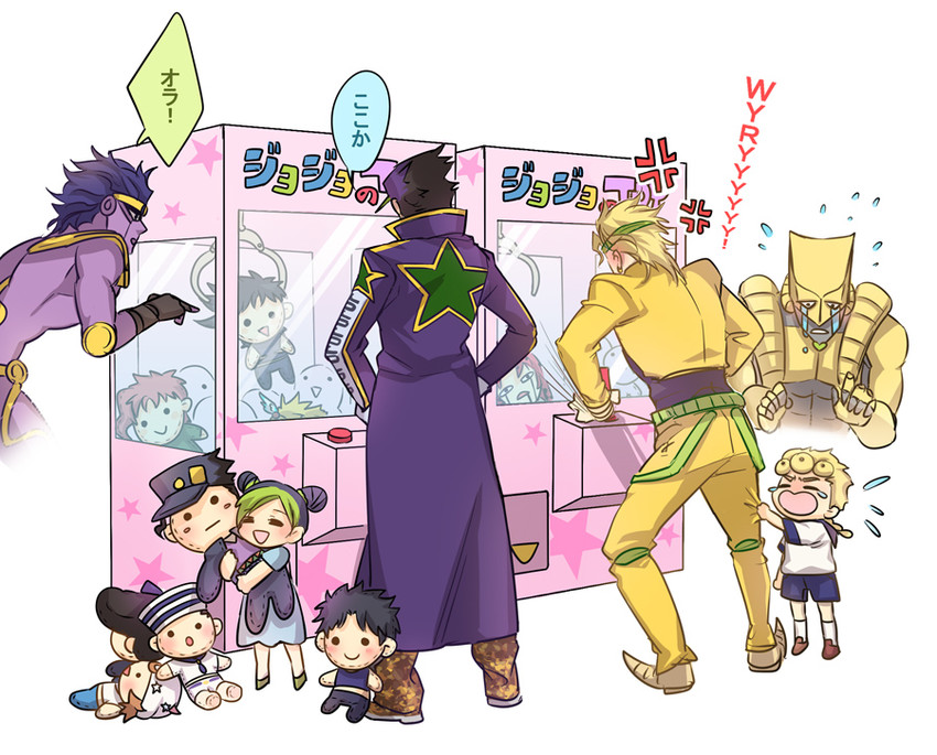 joseph joestar, kujo jotaro, dio brando, caesar anthonio zeppeli, kujo jolyne, and 8 more (jojo no kimyou na bouken and 8 more) drawn by igawa