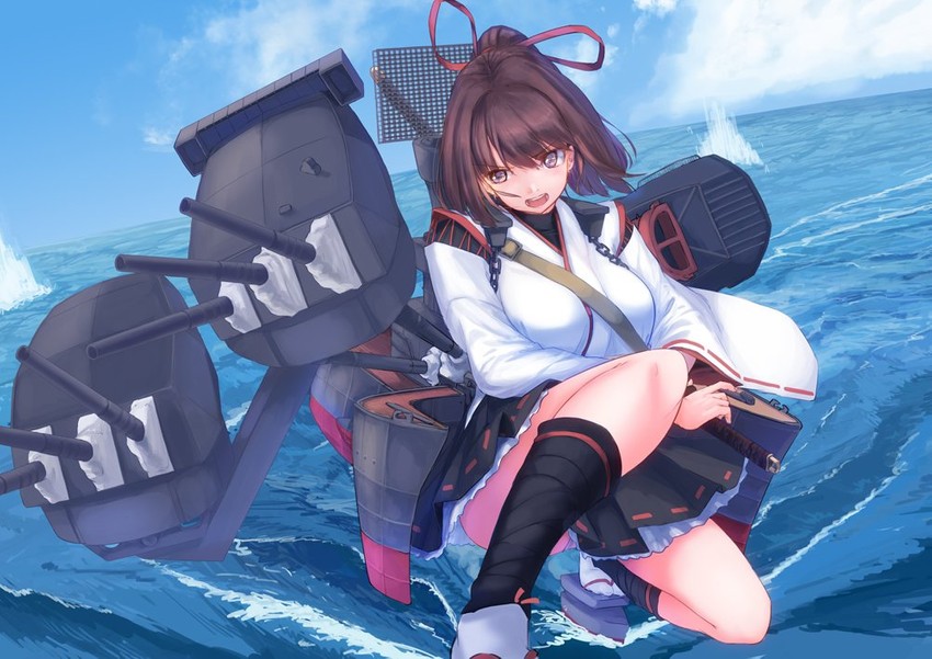 ise and ise kai ni (kantai collection) drawn by shiragiku1991