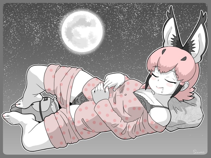 lucky beast and caracal (kemono friends and 1 more) drawn by syumo