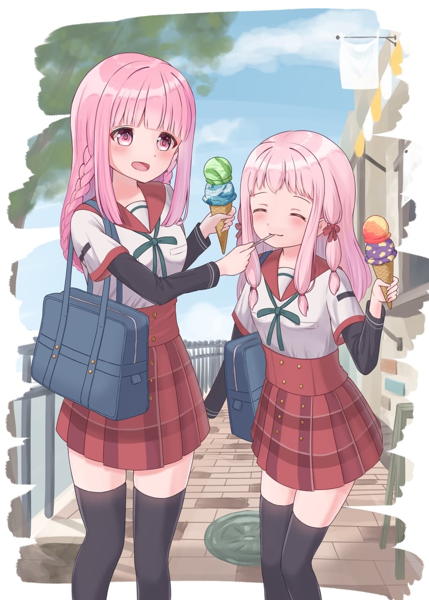 tamaki iroha and tamaki ui (mahou shoujo madoka magica and 1 more) drawn by yuzu46_tt