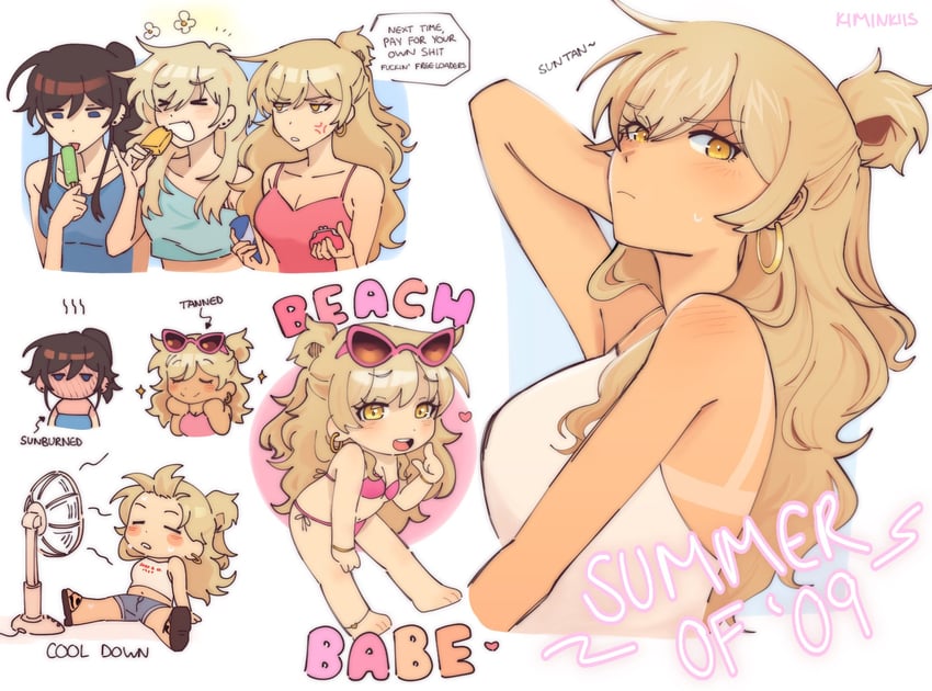 nicole, jecka, and emily (class of 09) drawn by kiminkiis