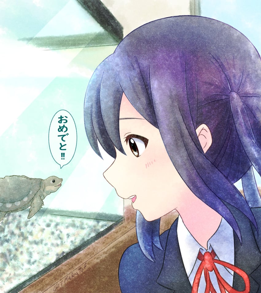 nakano azusa and ton-chan (k-on!) drawn by tmakatof