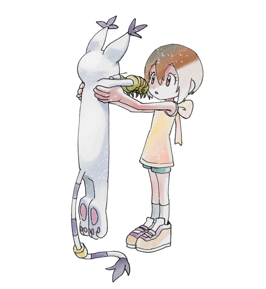 yagami hikari and tailmon (digimon and 1 more) drawn by tantanmen