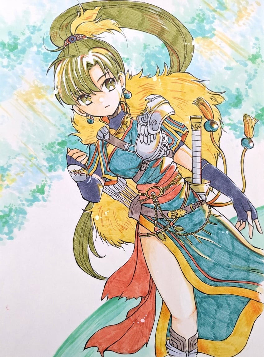 lyn (fire emblem and 2 more) drawn by chika_1
