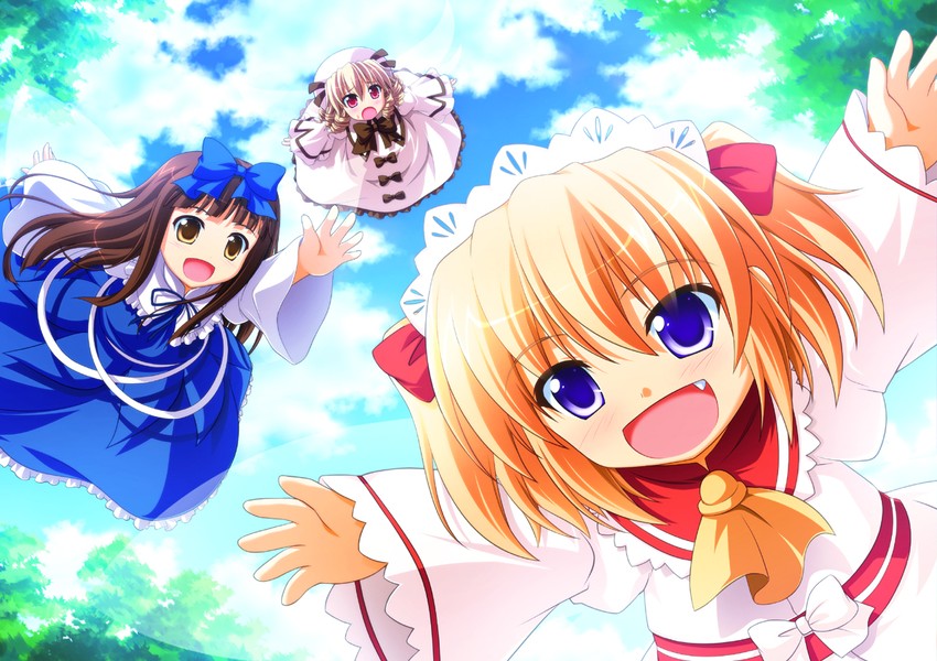 star sapphire, luna child, and sunny milk (touhou) drawn by tsuda_akira