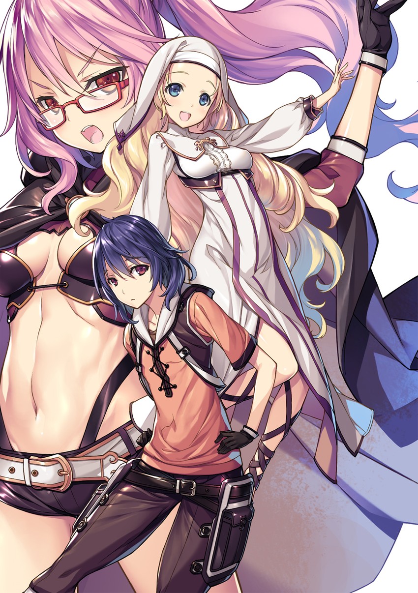 melida bowen, catherine von prussen, and slaine wolford (kenja no mago) drawn by kikuchi_seiji