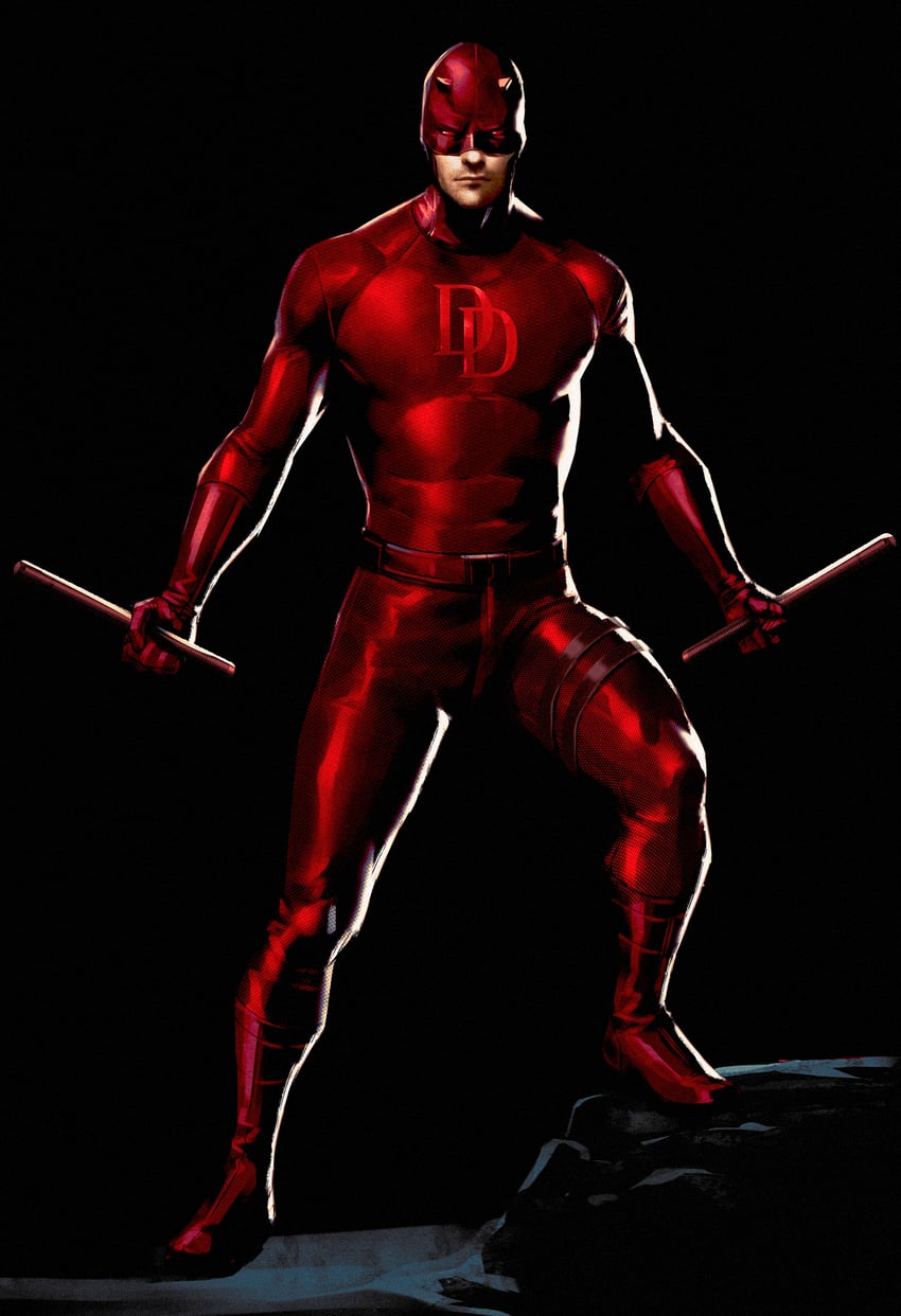 daredevil and matt murdock (marvel and 1 more) drawn by filipe_sca