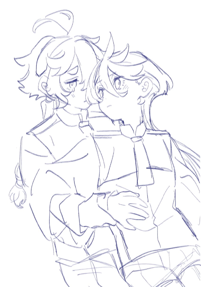 suletta mercury and miorine rembran (gundam and 1 more) drawn by elan_ouo