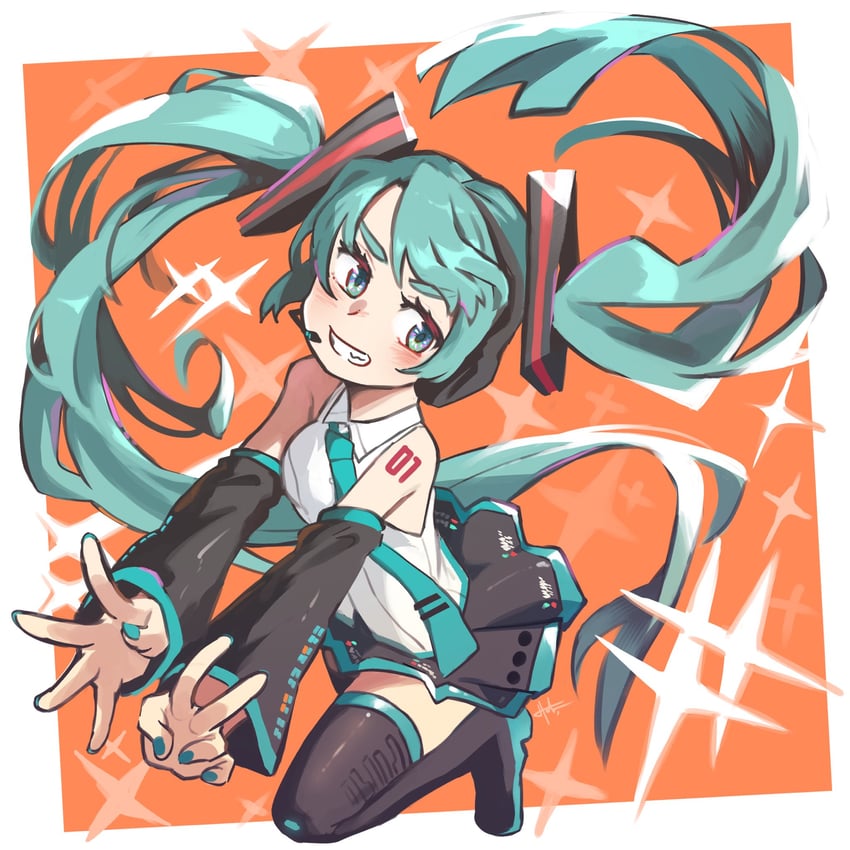 hatsune miku (vocaloid) drawn by hayato_noda